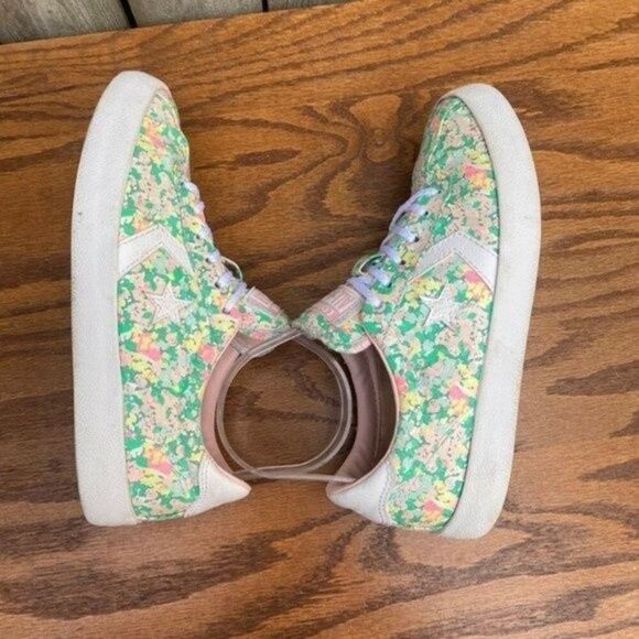 Converse breakpoint Floral shoes 6 green pink white - Picture 6 of 10